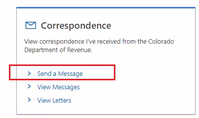 "Send a Message" highlighted with a box 