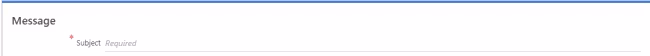 Image of Subject Line field in Revenue Online