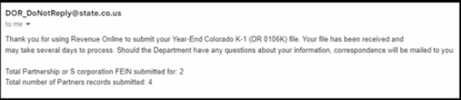 Screenshot of Step 5: Confirmation email