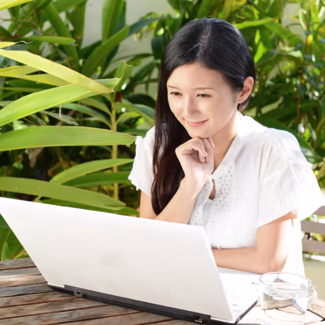 Woman Working on her Computer