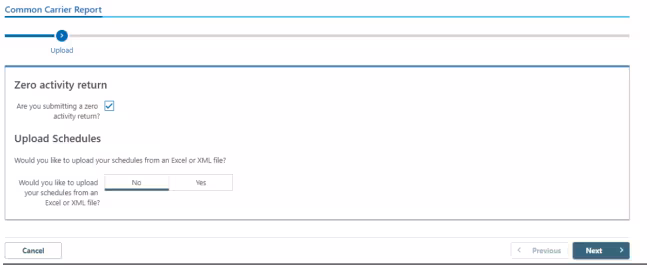 Print screen of Zero Activity screen