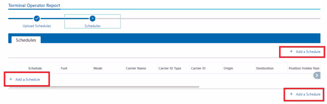 Add a Schedule highlighted on a sample return