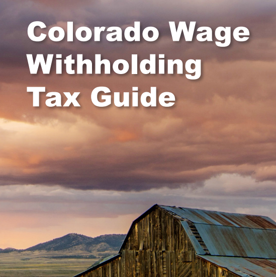Cover of the Colorado Wage Withholding Tax Guide