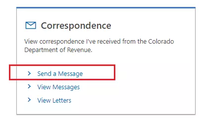 "Send a Message" highlighted with a box 